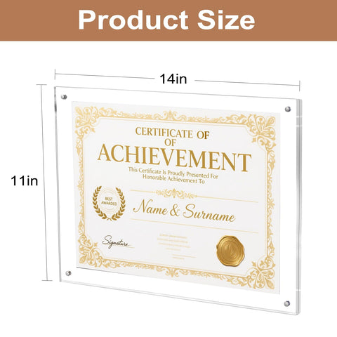 HONTUU diploma display frameless keeps certificates visible and pristine