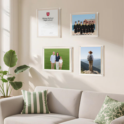 HONTUU self-adhesive magnetic frame with nano strips on a smooth surface
