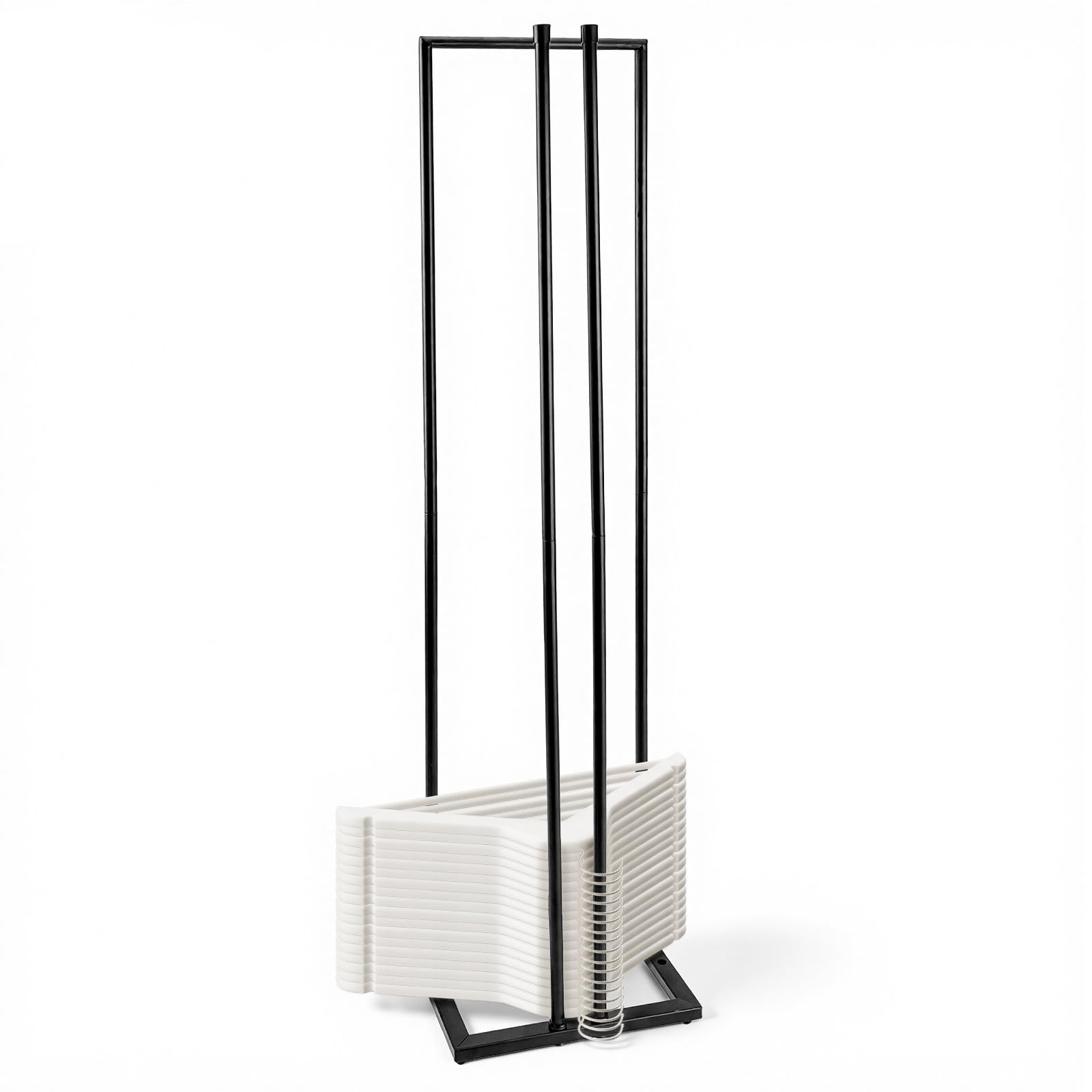 HONZUEN metal hanger stacker with 32 inch capacity keeps closet organized and clutter-free.