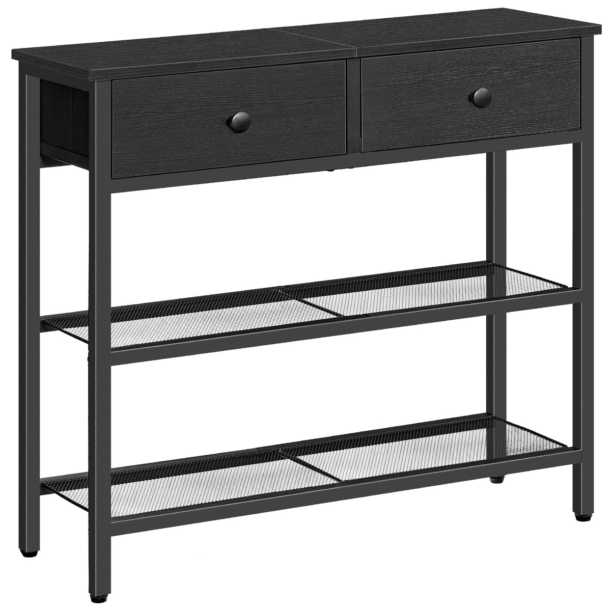 HOOBRO 29.5-inch narrow console table wood top provides a tidy entryway surface