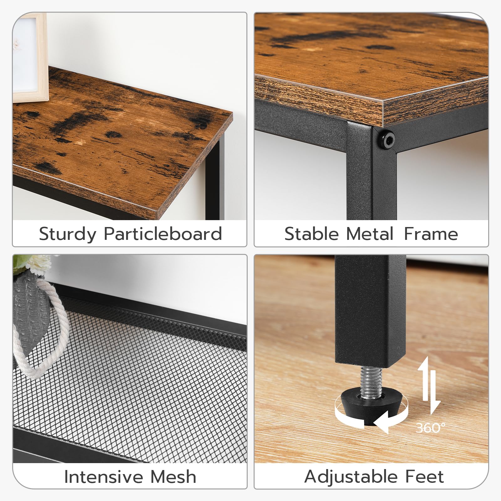 HOOBRO 29.5 inch console table compact footprint for small spaces