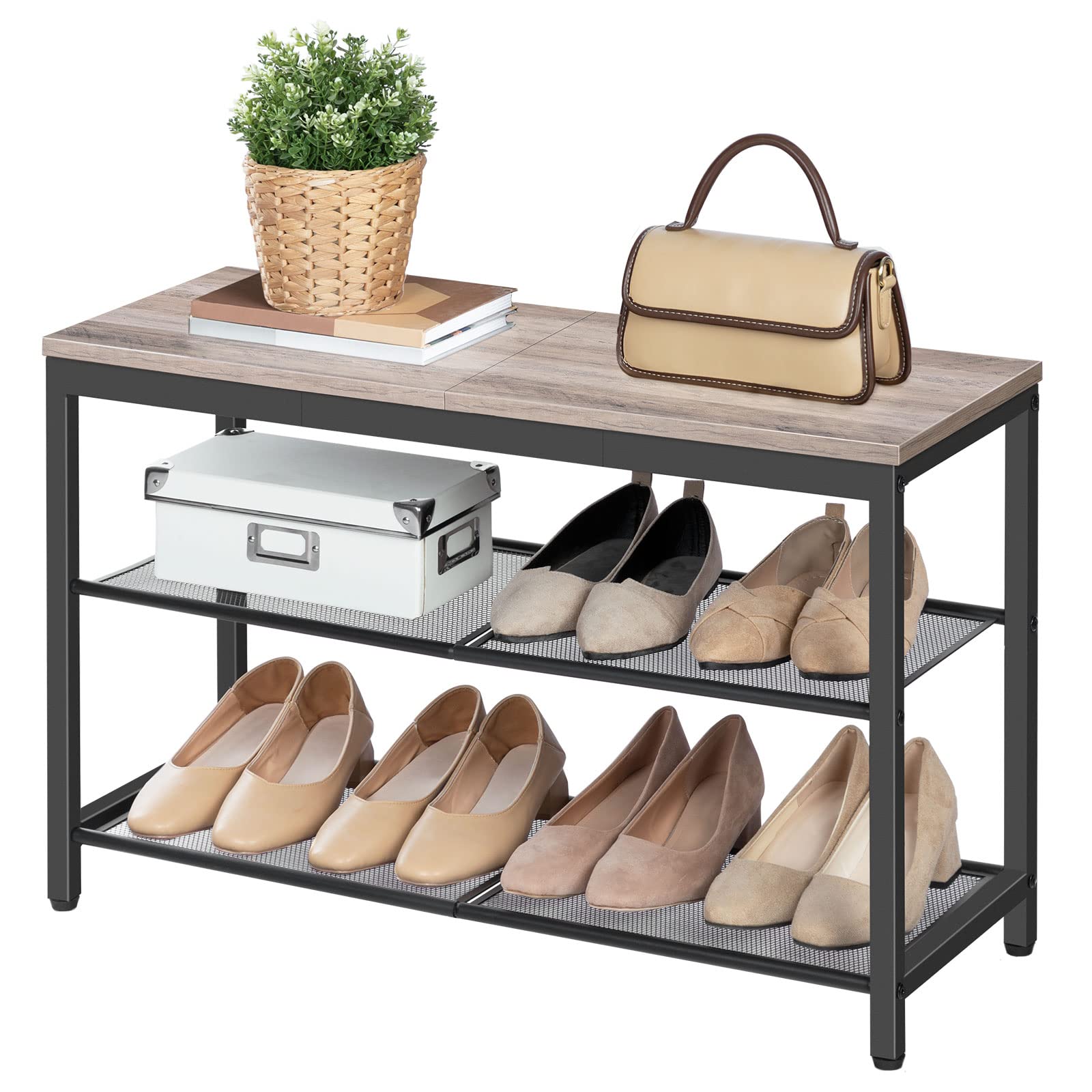 HOOBRO 3-tier shoe rack keeps entryway organized and clutter-free