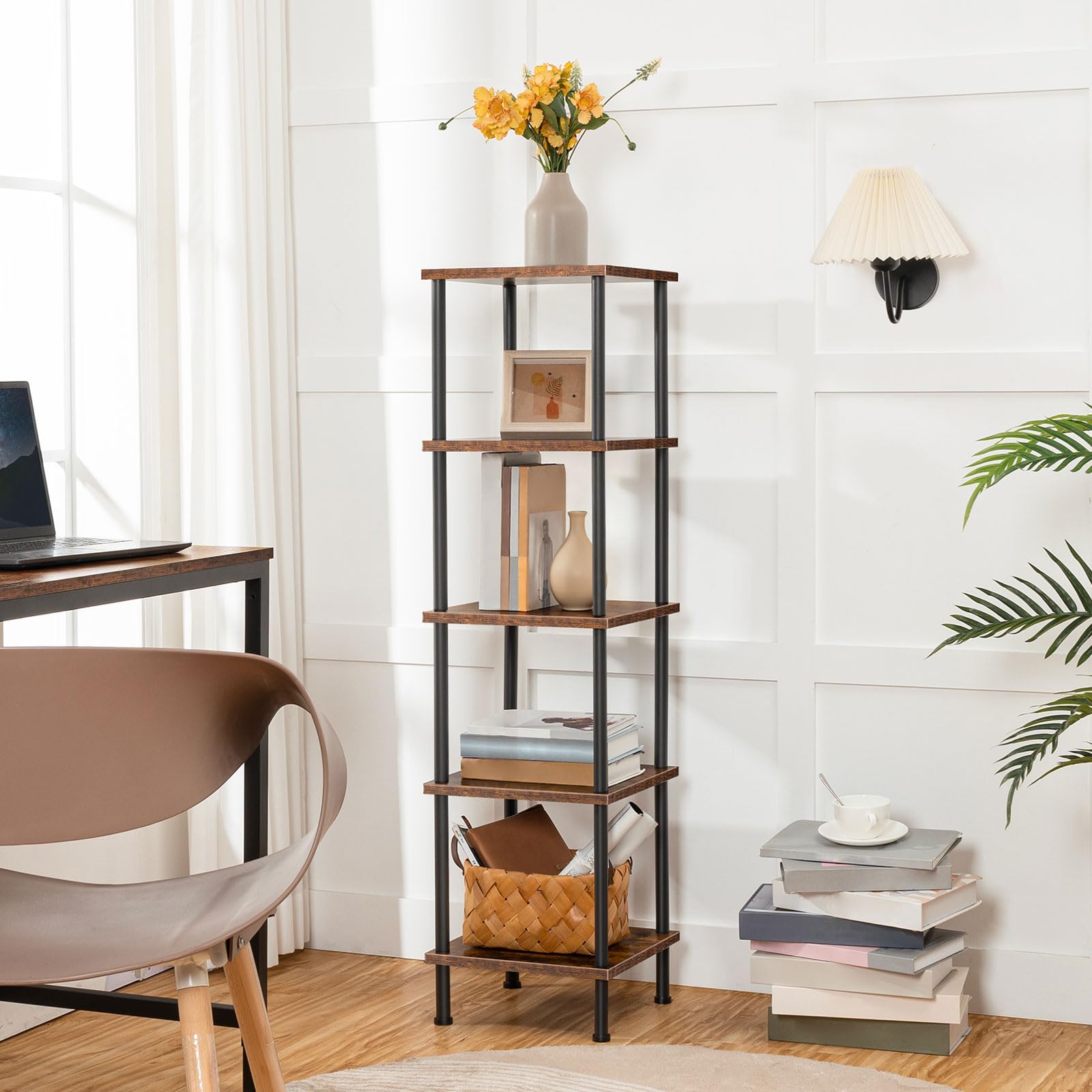 HOOBRO corner display shelf fits tight corners for organized decor