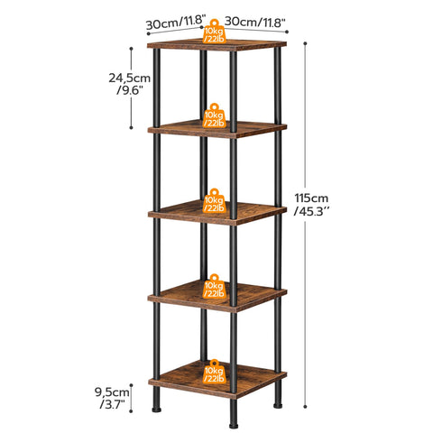HOOBRO living room corner shelf demonstrates space-saving display