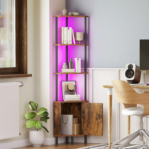 HOOBRO 59-inch display rack suits living rooms and kitchens.