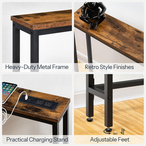 Hoobro 59-inch power cord keeps outlets reachable in rooms.