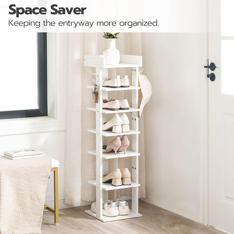 HOOBRO 7-tier corner shoe storage fits compact spaces for neat footwear.