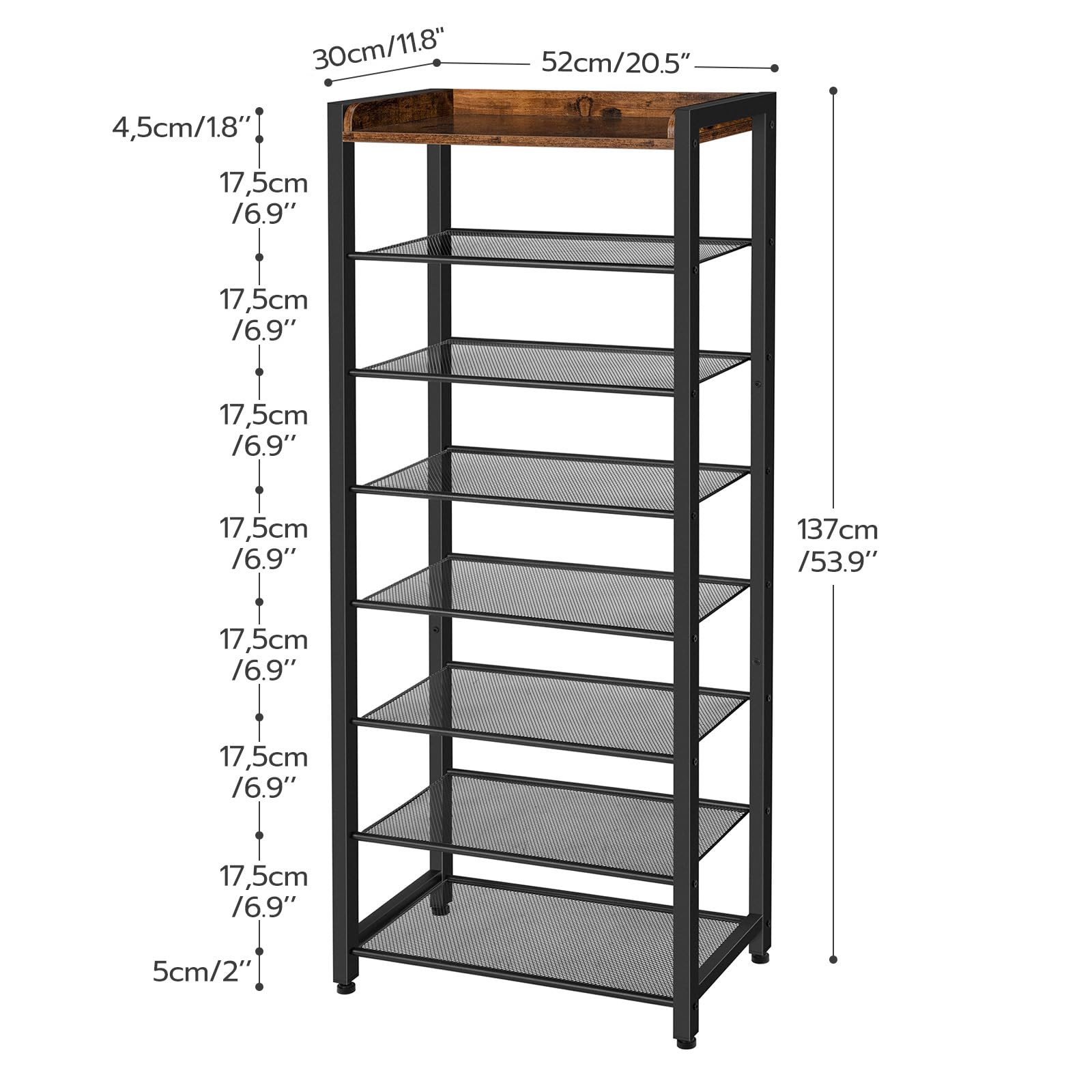 HOOBRO 8-tier shoe rack assembly instructions for quick setup