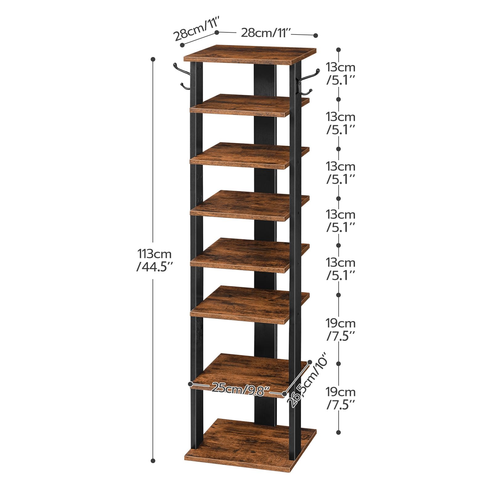 HOOBRO rack sturdy particleboard construction supports daily use.