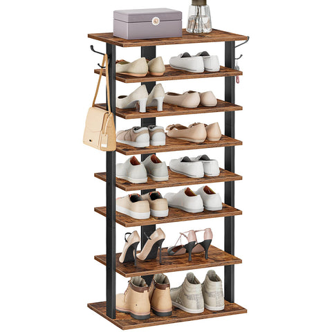 HOOBRO clutter-free entrance using the 8-tier rack for tidy space