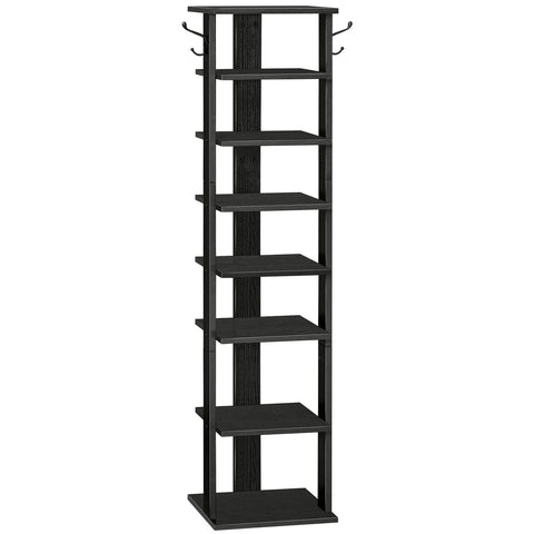 HOOBRO 8-tier vertical shoe rack front view showing compact entryway storage