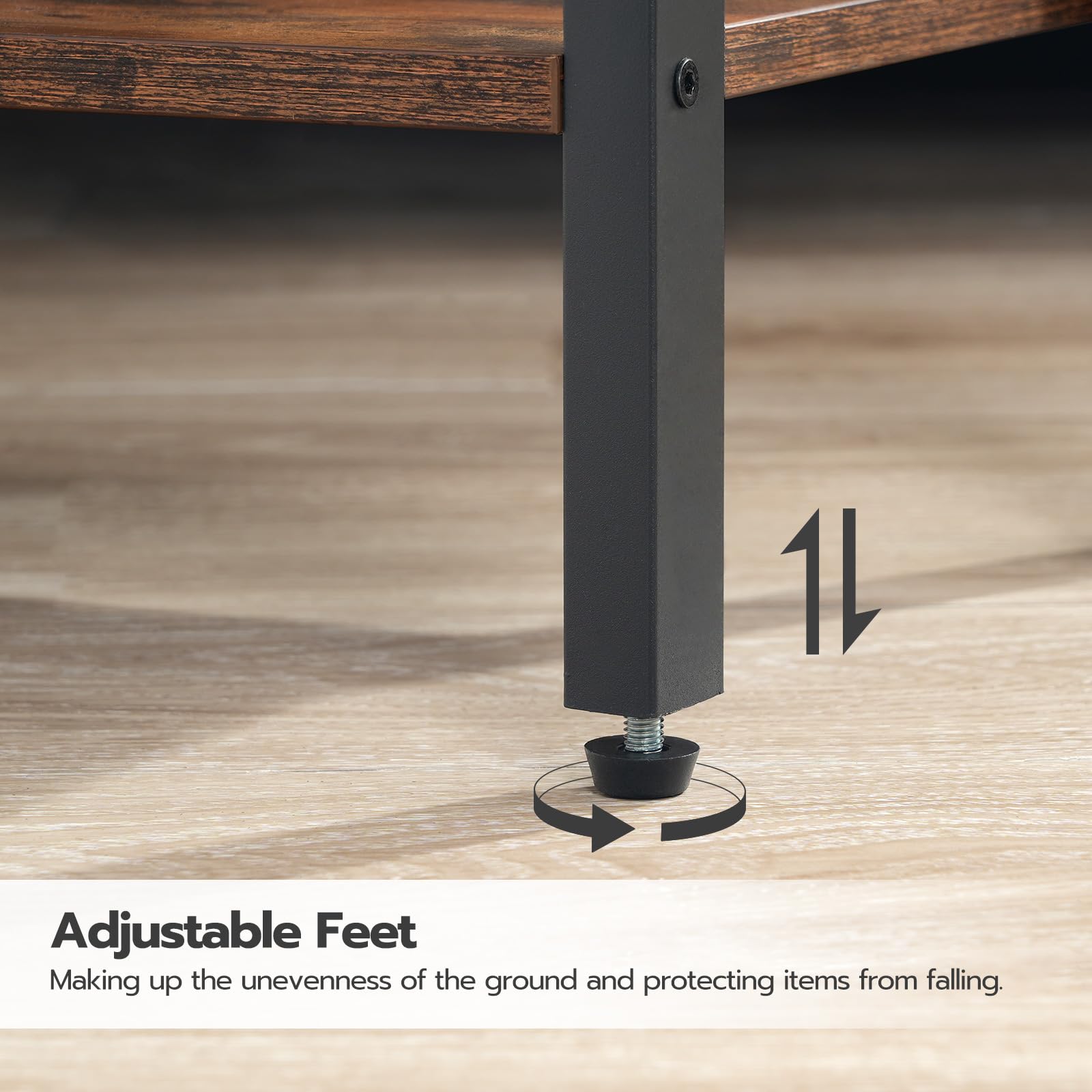 HOOBRO adjustable feet protect floors and keep the unit steady.