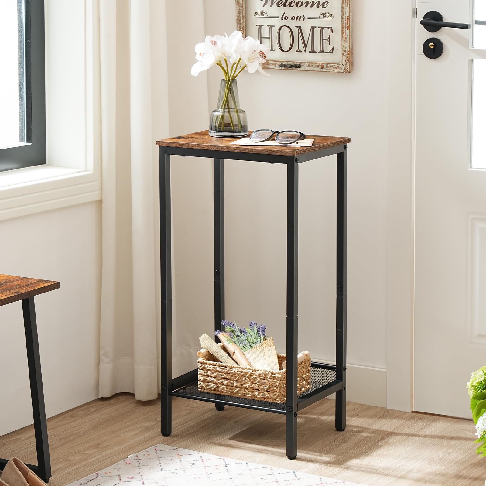 HOOBRO bottom shelf adjustable slant prevents items from tipping