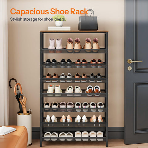 HOOBRO shelves can be angled or flat for flexible storage