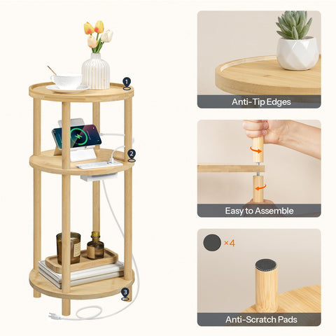 HOOBRO anti-slip pads keep the table stable on smooth floors