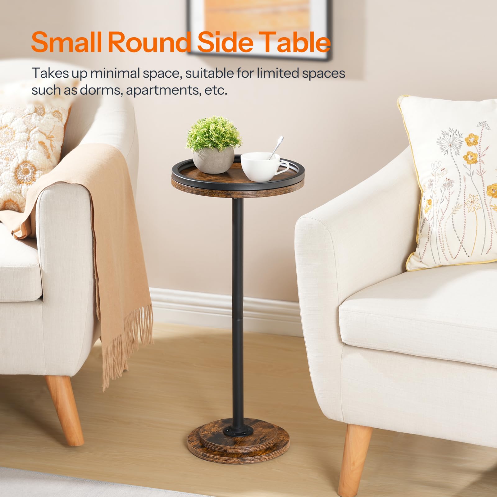 HOOBRO anti tip edge on tabletop preventing spills during relaxation