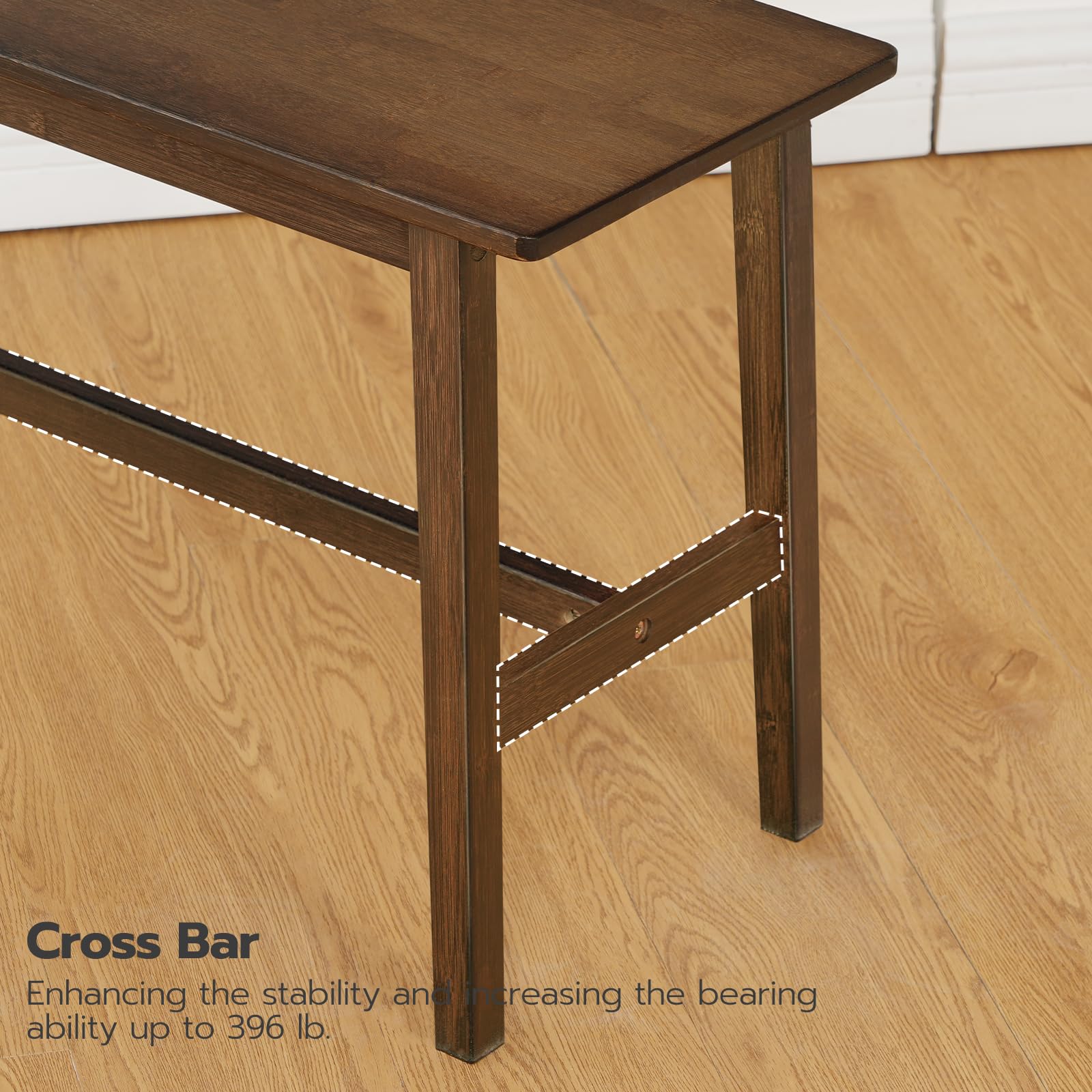 HOOBRO 39.3'' bench ships with numbered parts for easy assembly