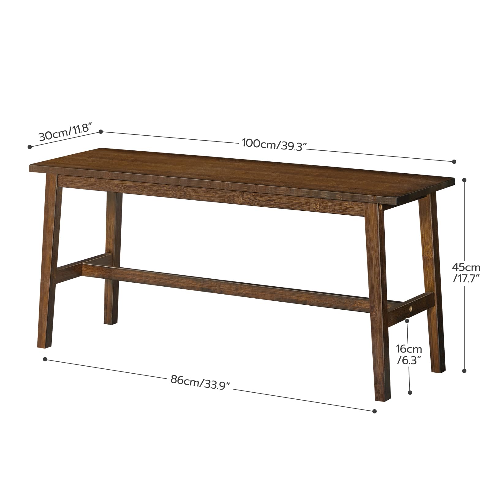 HOOBRO eco-friendly bamboo bench emphasizes renewability and low impact