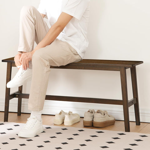 HOOBRO bamboo bench showcases natural bamboo texture