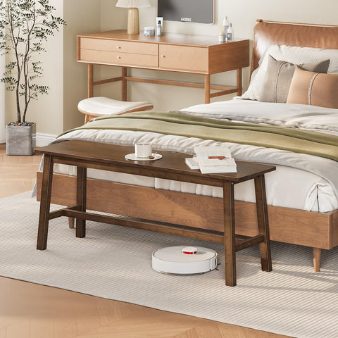 HOOBRO bamboo bench features reinforced base for enhanced stability