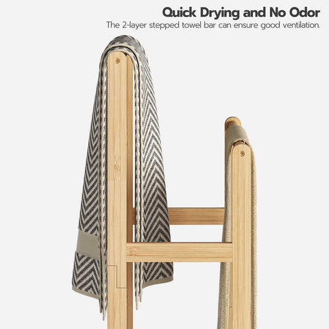HOOBRO quilt ladder doubles as decorative storage in living areas.