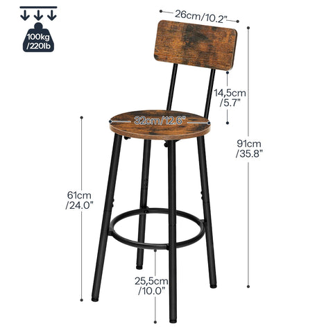 HOOBRO bar stool shown at kitchen island for quick meals.