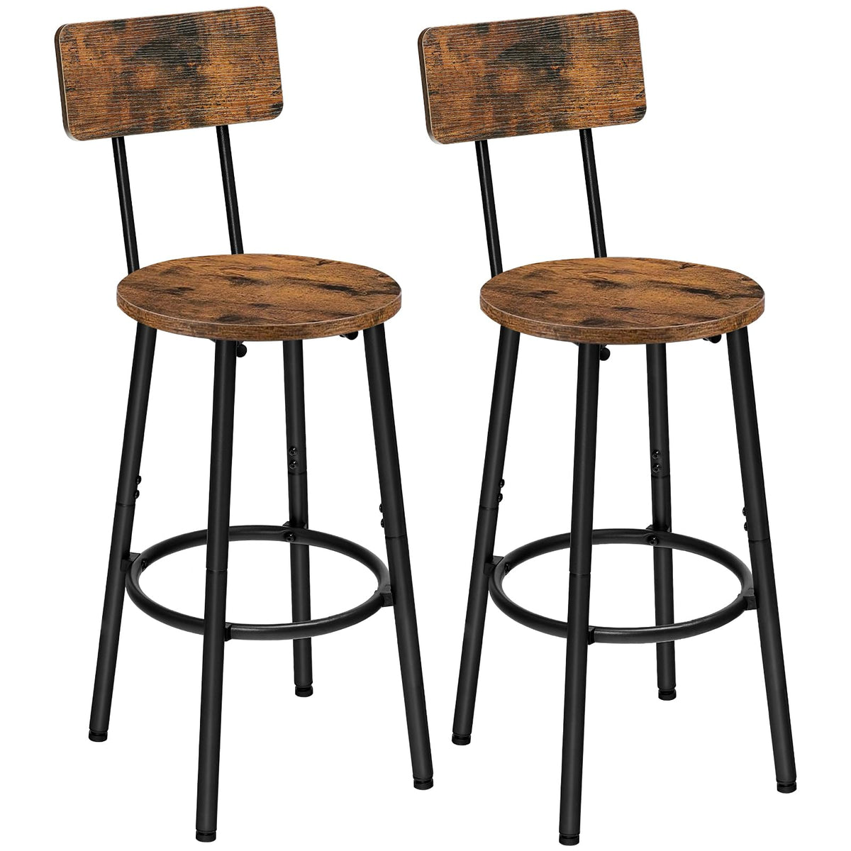 HOOBRO bar stool with round back for ergonomic comfort at the island.