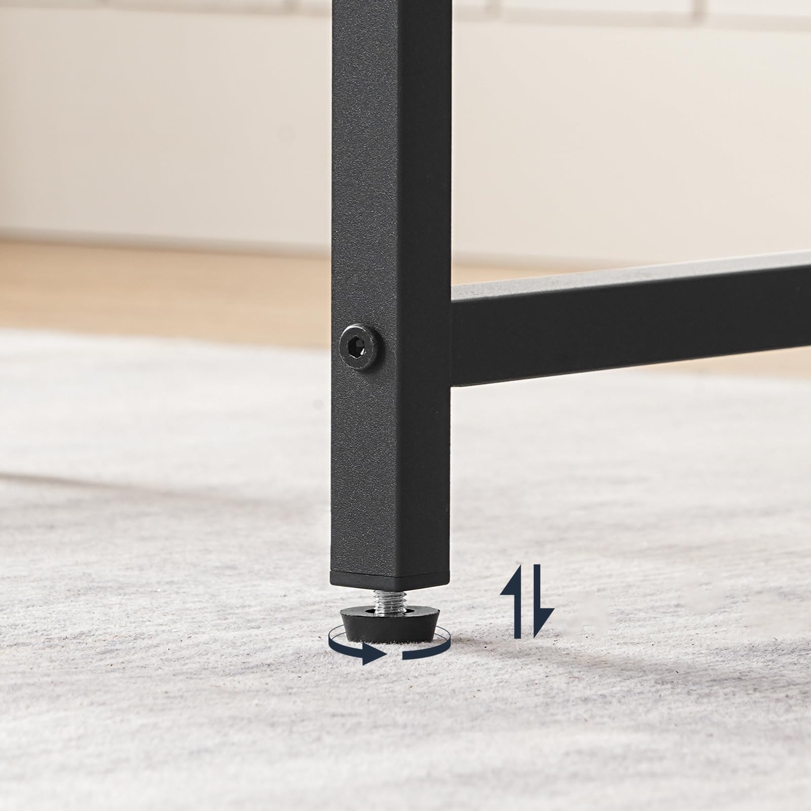 HOOBRO bar stools adjustable feet protect floors and improve stability