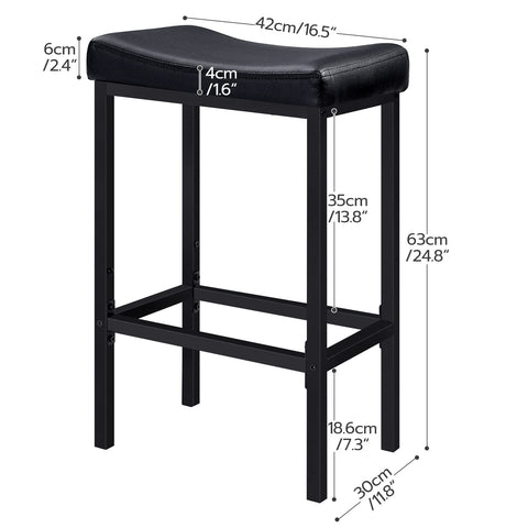 HOOBRO bar stools easy assembly with numbered parts