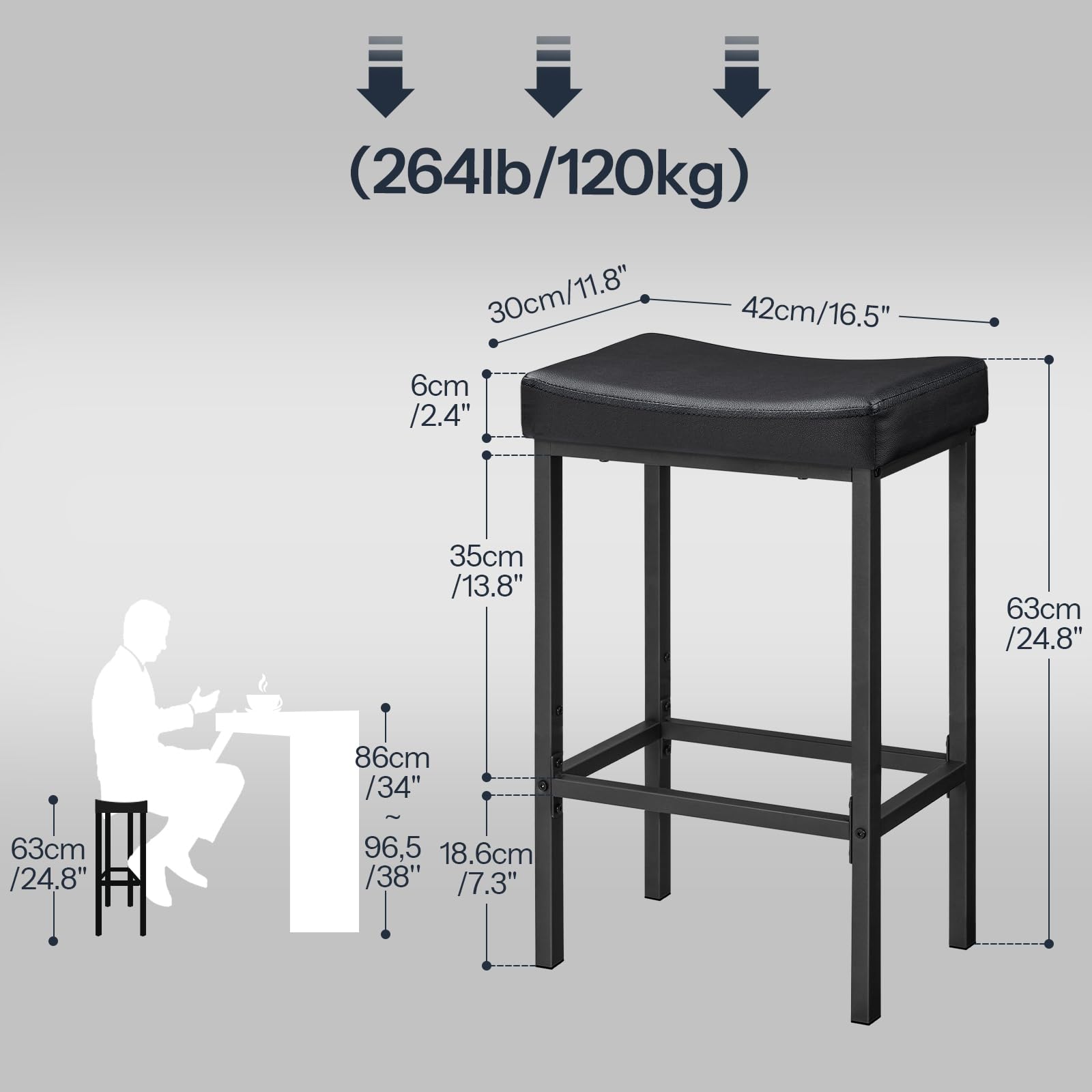 HOOBRO counter height setup showing compact footprint
