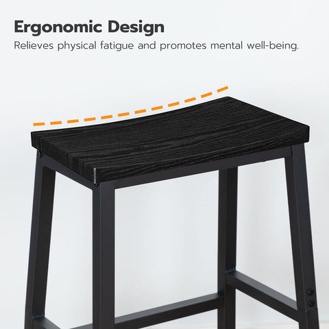 HOOBRO bar stool features sturdy particleboard and iron construction.