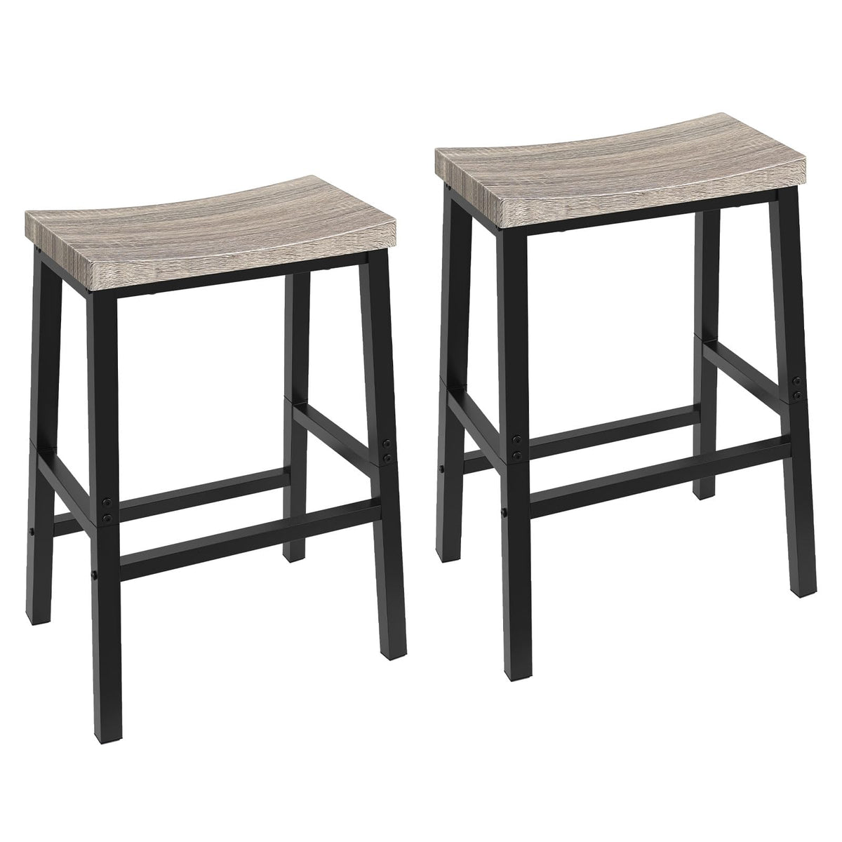 HOOBRO bar stools with ergonomic saddle seat for long seating comfort