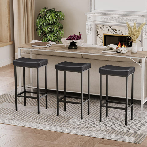 HOOBRO bar stools with footrests provide ergonomic comfort at meals