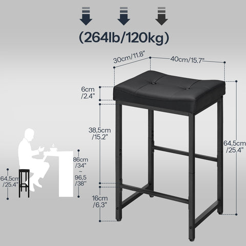 HOOBRO bar stools PU upholstery is easy to wipe clean