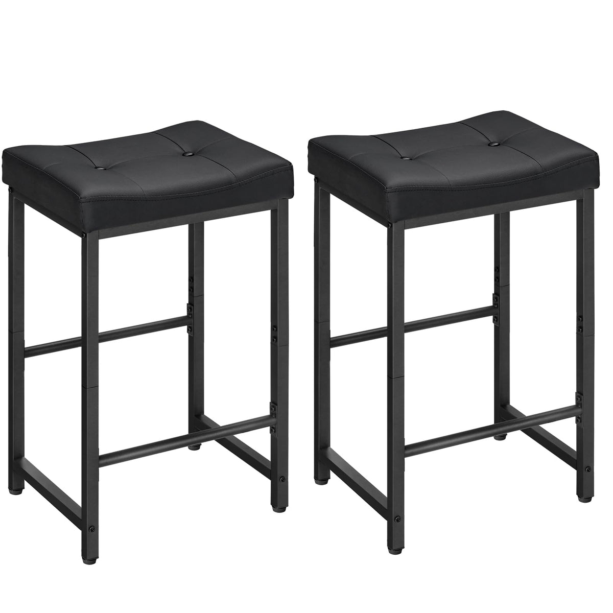 HOOBRO bar stools saddle seat PU upholstery for comfortable dining