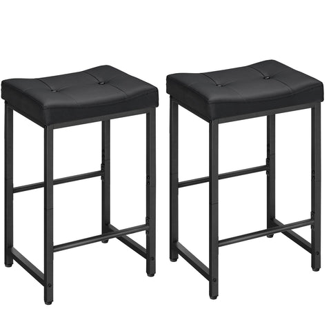 HOOBRO bar stools saddle seat PU upholstery for comfortable dining