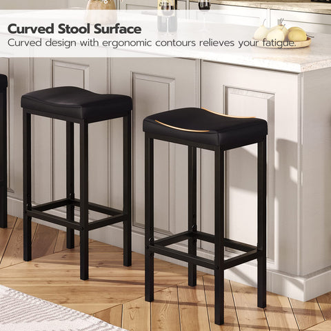 HOOBRO bar stools space saving design that tucks under the bar