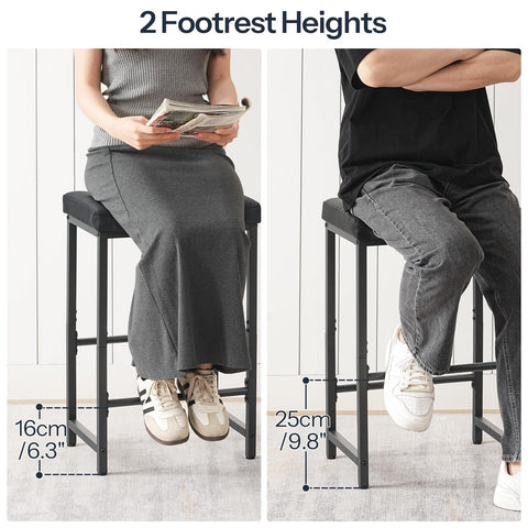 HOOBRO bar stools sturdy construction with metal frame for lasting use