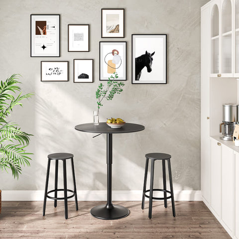 HOOBRO bar table height adjust from 27 to 35.4 inches for flexible seating.