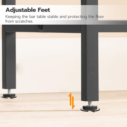 HOOBRO bar table with easy assembly instructions, quick setup.
