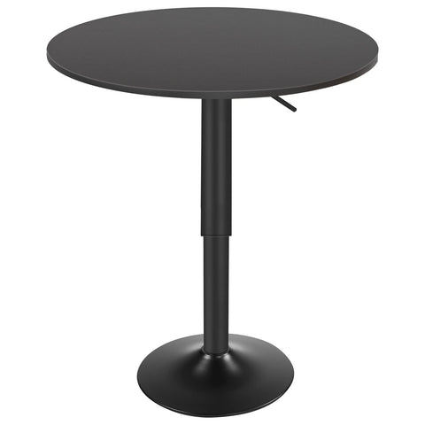 HOOBRO bar table round black top in compact dining space.