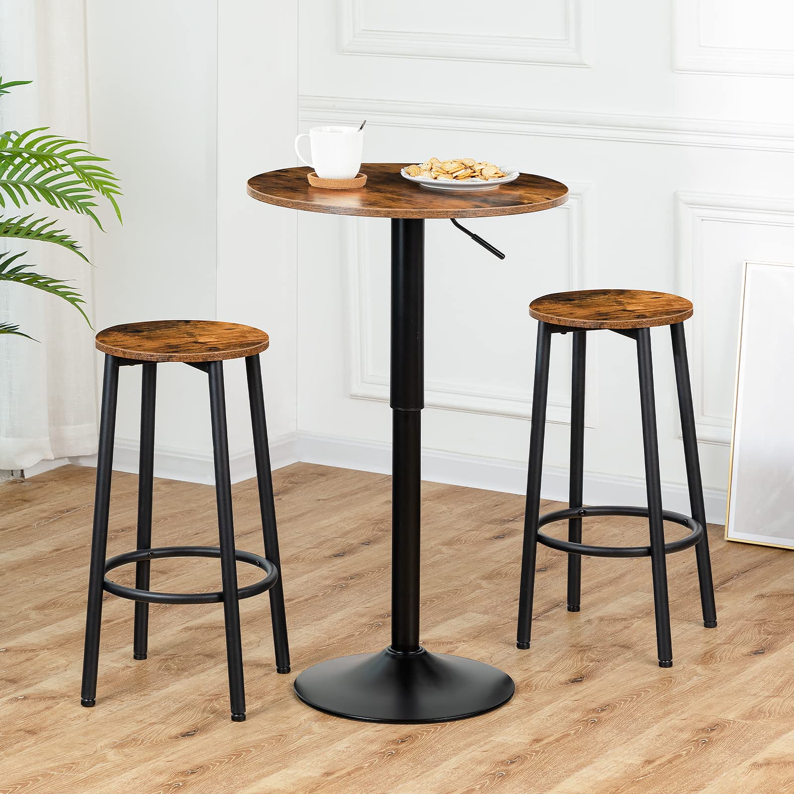 HOOBRO bar table with smooth edges reduces bumps during meals.