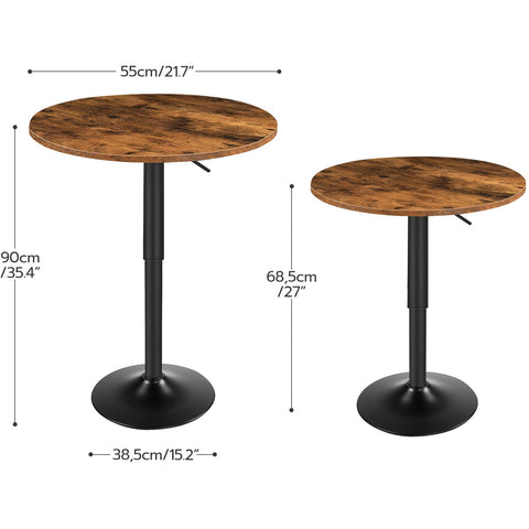 HOOBRO bar table sturdy base ensuring stable use on floors.