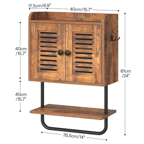 HOOBRO ventilated doors allow airflow and reduce moisture buildup in bathroom