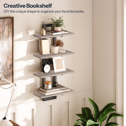 HOOBRO bedroom wall shelves display decor while keeping essentials within reach.