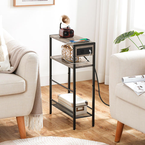 HOOBRO BG102UBZ01 slim end table fits tight spaces while adding function.