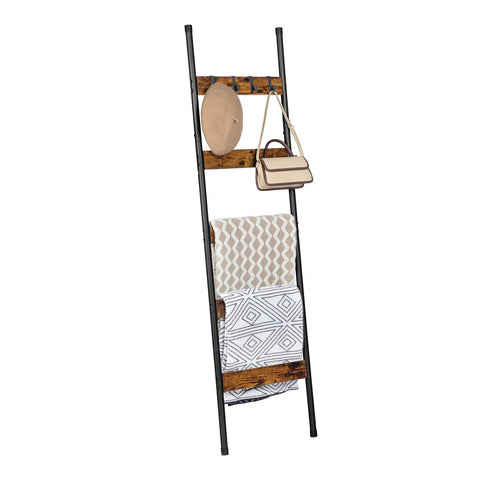 HOOBRO Blanket Ladder easy assembly with numbered parts and tools.