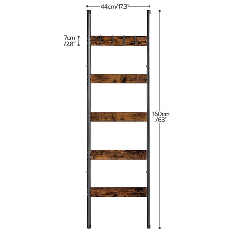 HOOBRO Blanket Ladder sturdy metal frame blends durability with industrial aesthetics.