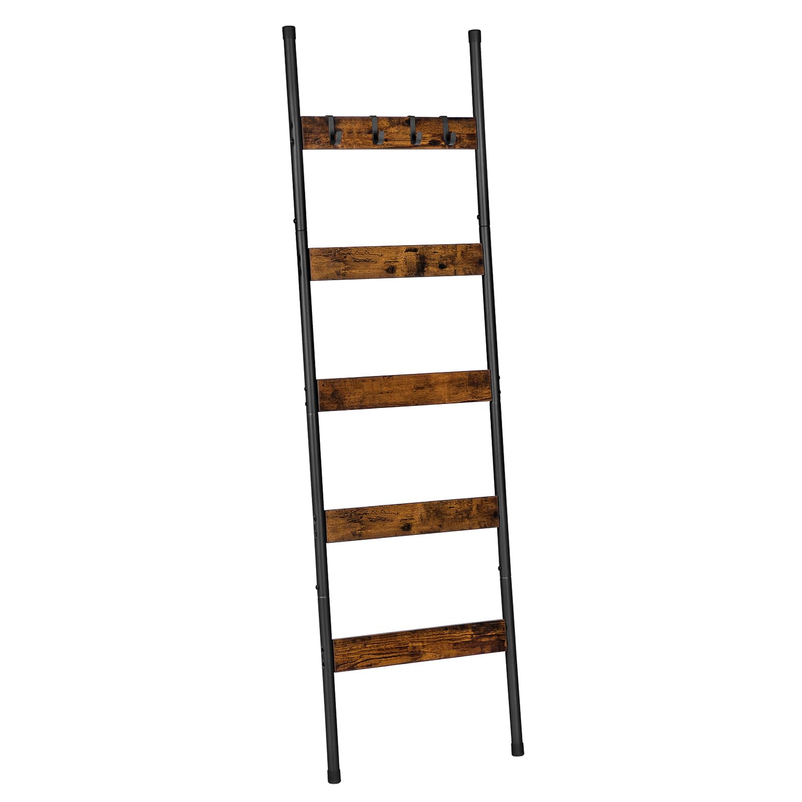 HOOBRO Blanket Ladder wall-leaning design showcases space-saving style for living rooms.