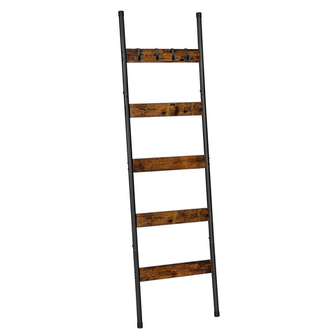 HOOBRO Blanket Ladder wall-leaning design showcases space-saving style for living rooms.